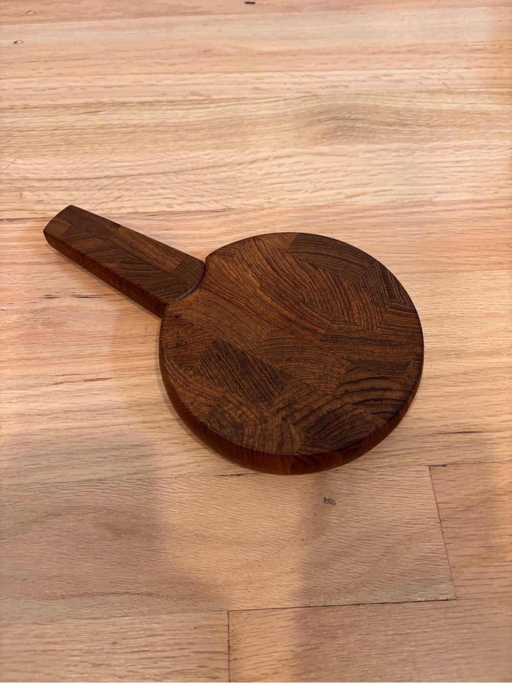 Vintage Jens Quistgaard for Dansk staved end-grain teak cheese board